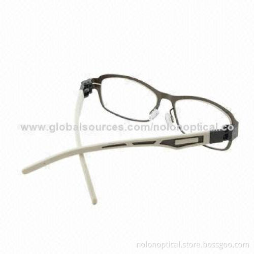 Metal Eyewear Combination with Rubber Temple